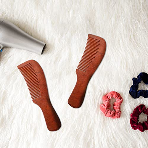 FIXOSHEE Sandelholz Haarkamm mit Griff Antistatisch Massagefunktion Leicht und Kompakt für Frauen zur Haarentwirrung und Haarkopfmassage Natürlicher Holzhaarkamm für Haartypen von FIXOSHEE