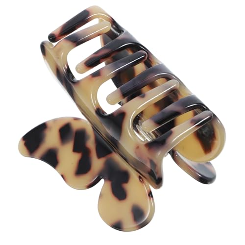 FIXOSHEE Schmetterling Haarklammer Damen Stabile Haarkralle aus Langlebigem Material Vielseitig für Dutt und Hochsteckfrisuren Attraktives Design in Hellem Schildpatt Modisches von FIXOSHEE