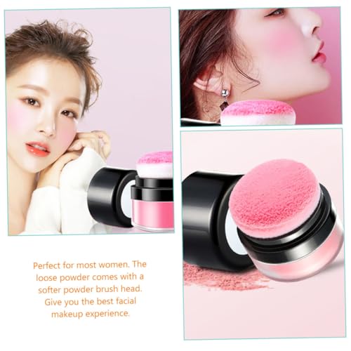 FIXOSHEE Shimmer Loose Powder Blush mit Weichem Puderpinsel Natürliches für Gesicht Make up Langanhaltend Hautfreundlich Korallenrot für Damen und Alltag Geeignet von FIXOSHEE