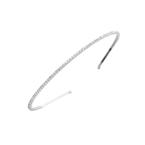 FIXOSHEE Silbernes Kristall haarreif Damen Strass Haarschmuck Leichtes Party haaraccessoire Festlicher Kopfschmuck Für Brautjungfern Hochzeit Cosplay Performance von FIXOSHEE