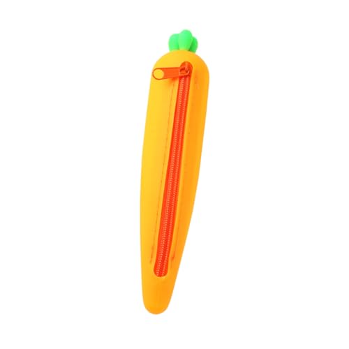 FIXOSHEE Silikon Federmäppchen Karottenform Wasserabweisend Biegsam Studenten Stifteetui Originelles Geschenk von FIXOSHEE