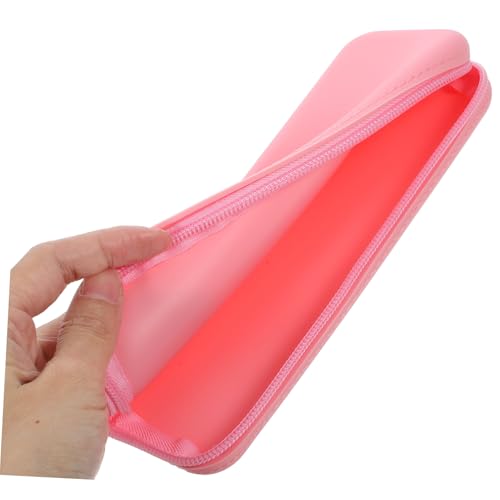 FIXOSHEE Silikon Federmäppchen mit Reißverschluss Großes Ästhetisches Pencil Case für Mädchen und Frauen Dünnes Tragbares Mäppchen für Stifte und Schreibwaren Praktische von FIXOSHEE