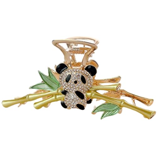 FIXOSHEE Strass Panda Haarklammer für Frauen Dekorativer Haarschmuck Eleganter Haarclip mit Kristallen Geeignet für Dickes und Dünnes Haar Vielseitiger Krallenclip für Alltag und von FIXOSHEE