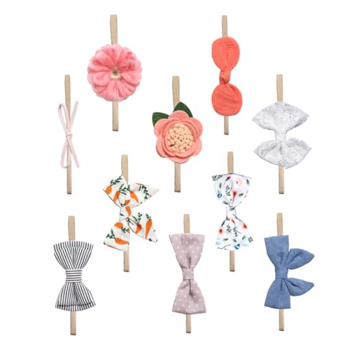 FIXOSHEE Teiliges Haarband mit Bunten Schleifen Weiche Haarschmuck Stirnbänder als Foto Requisiten für Neugeborene und Kleinkinder Elastische Bequeme Kopfbedeckung für Mädchen von FIXOSHEE