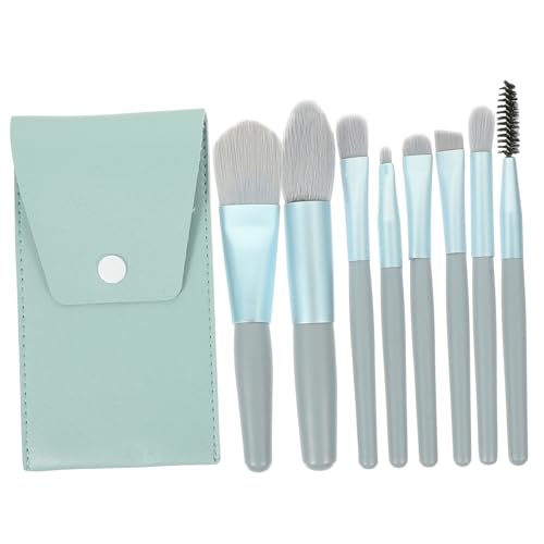 FIXOSHEE Teiliges Make Up Pinselset mit Holzgriff Tragbare Mini Pinsel für Augen Make Up und Concealer Langlebige Praktische Schminkpinsel für Frauen Blau für Anfänger und Profis von FIXOSHEE