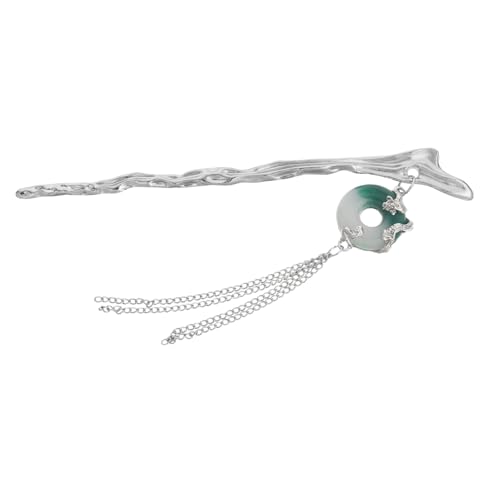 FIXOSHEE Vintage Chinesische Haarspange mit Peace Buckle Grüner Farbverlauf Drachenmotiv und Eleganter Quaste Handgefertigtes Hanfu Accessoire für Frauen Vielseitig zu Traditionellen und von FIXOSHEE
