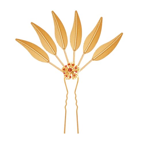 FIXOSHEE Vintage Haarnadel Goldene Metall Haarschmuck für Frauen Langlebig Glatt Geeignet für Mittleres Langes Haar Hochwertiger Haarstab für Hochzeit Party Alltag von FIXOSHEE