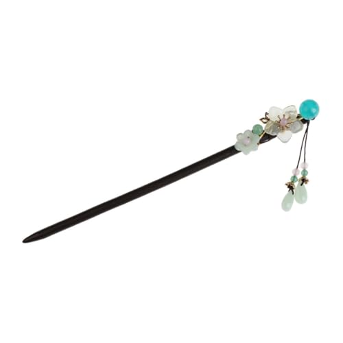 FIXOSHEE Vintage Holz Haarstab mit Antikem Quasten Design Eleganter Haarschmuck für Damen Rutschfester Haarklammerstab Geeignet für Hochzeit Cosplay Party und Alltag Traditioneller von FIXOSHEE