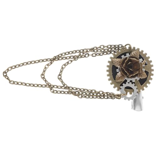 FIXOSHEE Vintage Steampunk Haarspange aus Metall mit Zahnrädern Punkigem Design und Feiner Handwerkskunst Vielseitiges Retro Accessoire für Damen und Gothik Liebhaber von FIXOSHEE