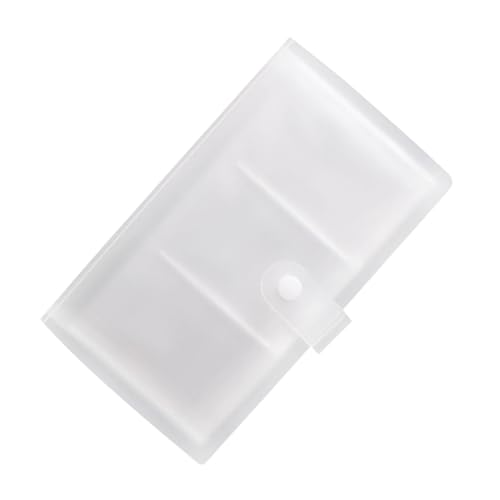 FIXOSHEE Visitenkartenhalter Fächer Transparent Business Cards Case Praktischer Kartenetui für Visitenkarten Aufbewahrung Kompakter Name Cards Holder für Unterwegs von FIXOSHEE
