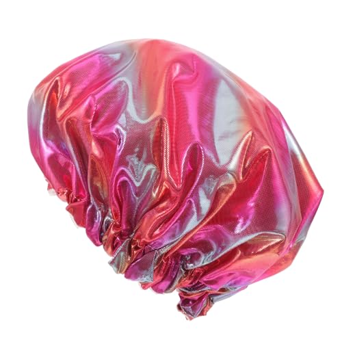 FIXOSHEE Wasserdichte Duschhaube Damen Groß Elastisch Doppellagig Regenhut Badekappe für Lange Haare Mehrzweck Haarhaube für Frauen Spa Badezimmer von FIXOSHEE