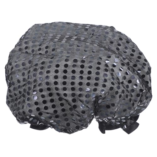 FIXOSHEE Wasserdichte Duschhaube Damen Pailletten Peva Doppellagig Wiederverwendbar Waschbar Schutzhaube für Mittellanges Haar Komfortabel und Langlebig von FIXOSHEE