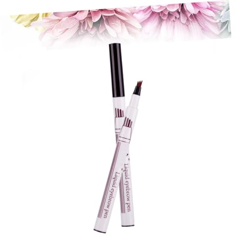 FIXOSHEE Wasserfester Augenbrauenstift mit Vier Spitzen Microfeine Spitze Schnelltrocknend Schweißresistent Natürlicher Look Langlebiges Augenbrauen Make Up Dunkelgrau von FIXOSHEE