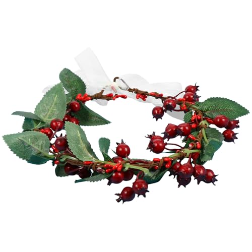 FIXOSHEE Weihnachtlicher Beeren Haarschmuck Damen Komfortabel Festlicher Kopfschmuck Weihnachtsgirlande für Familienfeier Party und Urlaub von FIXOSHEE