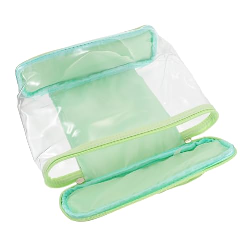 FIXOSHEE wasserdichte Kosmetiktasche Transparent Kulturbeutel mit Griff Großer Stauraum Doppelreißverschluss Reise Waschbeutel für Damen Mädchen von FIXOSHEE
