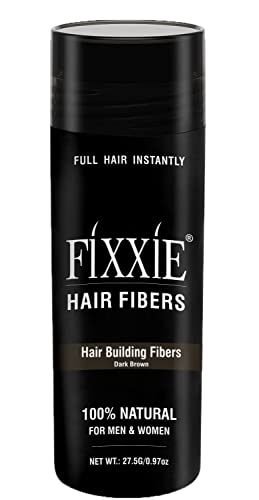 FIXXIE Haarfasern Dunkelbraun für dünner werdendes Haar, Haarfaser-Concealer für Haarausfall für Männer und Frauen, natürlich dickeres aussehendes Haar mit Keratin-Haarfaser, 27,5g FIXXIE Haarfasern Dunkelbraun für dünner werdendes Haar, Haarfaser-Concealer für Haarausfall für Männer und Frauen, natürlich dickeres aussehendes Haar mit Keratin-Haarfaser, 27,5g von FIXXIE, fixxie