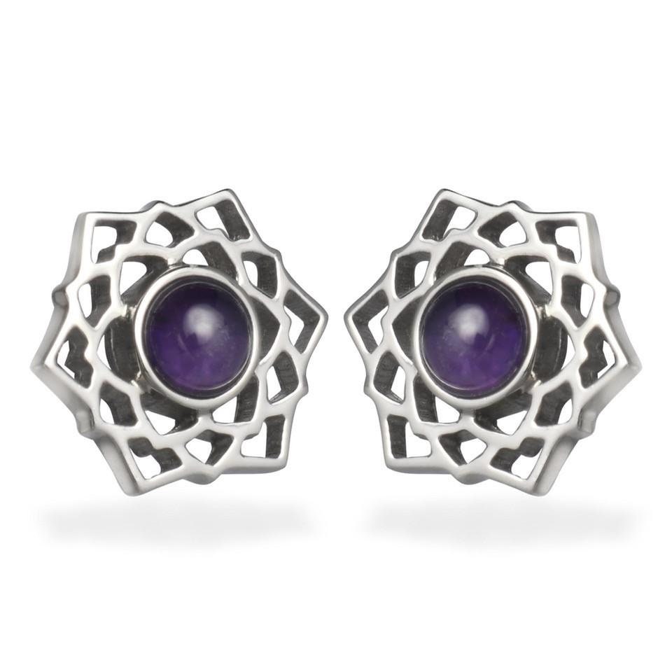 Kronen-Chakra Ohrringe | 925 Sterling Silber Ohrstecker Moderne Für Frauen Mit Geschenk Box Silber-Kristall-Schmuck von FIYAHjewellery