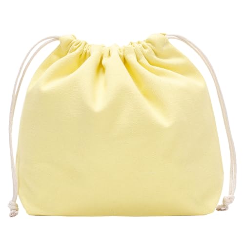 FIYUK Kosmetiktasche mit Kordelzug, Make-up-Tasche, tragbarer Beutel, Organizer für Damen, Reise-Toilettenartikel, 18,5 cm, Gelb FIYUK Kosmetiktasche mit Kordelzug, Make-up-Tasche, tragbarer Beutel, Organizer für Damen, Reise-Toilettenartikel, 18,5 cm, Gelb von FIYUK