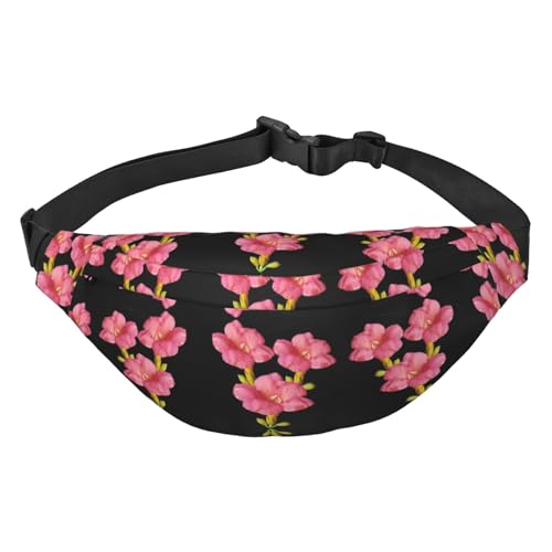 Blooming Roses Hüfttasche, Crossbody-Tasche, für Herren, Damen, Laufen, Wandern, Bergsteigen, Reisen, Fitnessstudio, Fitness, Radfahren, Campsis Grandiflora, Einheitsgröße von FInpan