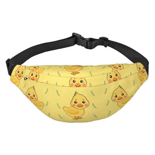 Cartoon Lemon Hüfttasche, Crossbody-Tasche, Herren, Damen, Laufen, Wandern, Bergsteigen, Reisen, Fitnessstudio, Fitness, Radfahren, Cartoon-Ente, Einheitsgröße von FInpan