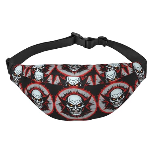 Devil Satan Hüfttasche, Crossbody-Tasche, für Herren, Damen, Laufen, Wandern, Bergsteigen, Reisen, Fitnessstudio, Fitness, Radfahren, Red and Black Evil Ghost, Einheitsgröße von FInpan