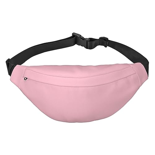 Einfarbige rosafarbene Hüfttasche, Crossbody-Tasche, für Herren/Damen, Laufen, Wandern, Bergsteigen, Reisen, Fitnessstudio, Fitness, Radfahren, Einfarbig. Pink, Einheitsgröße von FInpan