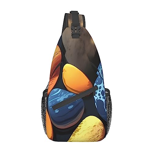 Poster Carpatterned Unisex Duffel Bag Crossbody Bag für Reisen Wandern Klettern Laufen Radfahren, Gelbe Kieselsteine, Einheitsgröße von FInpan