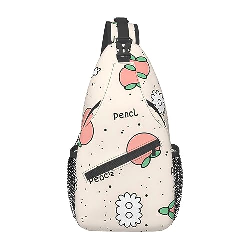 Poster Carpatterned Unisex Duffel Bag Crossbody Bag für Reisen Wandern Klettern Laufen Radfahren, Peachy Cutie, Einheitsgröße von FInpan