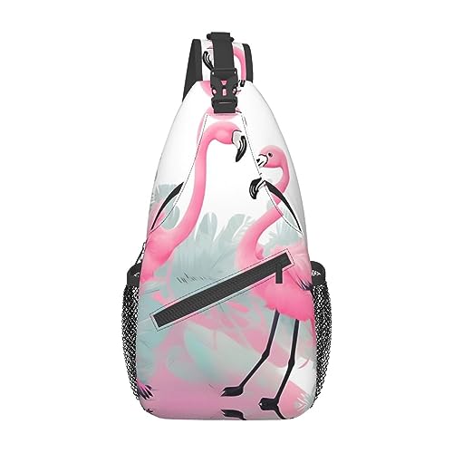 Poster Carpatterned Unisex Duffel Bag Crossbody Bag für Reisen Wandern Klettern Laufen Radfahren, Rosa Flamingo, Einheitsgröße von FInpan