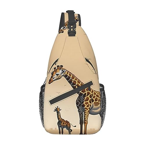 Rainbows Insectspatterned Unisex Duffel Bag Crossbody Bag für Reisen Wandern Klettern Laufen Radfahren, Mutter und Kind Giraffe, Einheitsgröße von FInpan