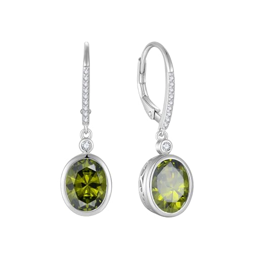 FJ Hängend Ohrringe Damen 925 Sterling Silber Ovale Peridot Ohrringe August Geburtsstein Schmuck Geschenke für Frauen FJ Hängend Ohrringe Damen 925 Sterling Silber Ovale Peridot Ohrringe August Geburtsstein Schmuck Geschenke für Frauen von FJ