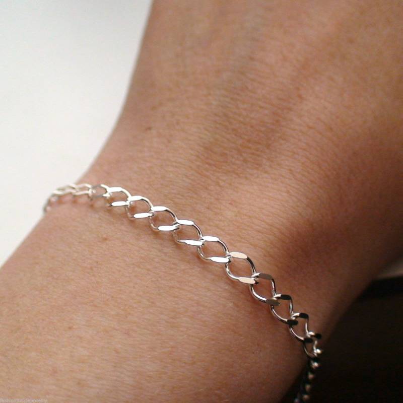 Handgemachtes Sterling Silber Armband Mit Karabiner Verschluss von FJ4LifeCreations