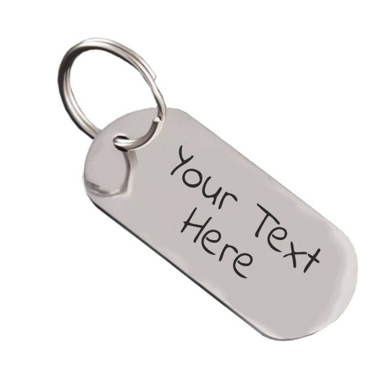 Personalisierter Edelstahl Schlüsselanhänger Text Oder Bild Personalisierter Edelstahl Schlüsselanhänger Text Oder Bild von FJ4LifeCreations