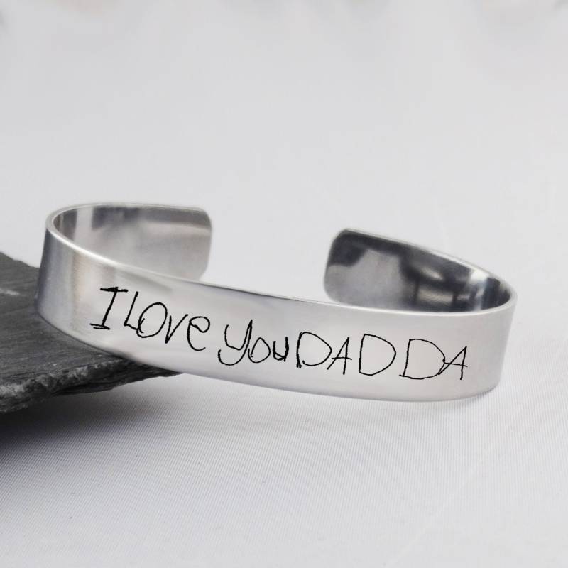 Personalisierte Manschette Armband - Edelstahl von FJ4LifeCreations