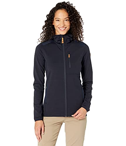 FJALLRAVEN Damen Keb Fleece Hoodie W Fleecepullover, Dunkelblau, XL von FJALLRAVEN