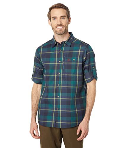 FJALLRAVEN Herren Fjällglim Shirt M Langarmhemd, Mehrfarbig (Arctic Green-Navy), XXL von FJALLRAVEN