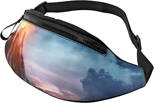 Active Volcano Eruption Fanny Pack, modische Hüfttasche, verstellbare Hüftgürteltasche für Männer und Frauen von FJAUOQ