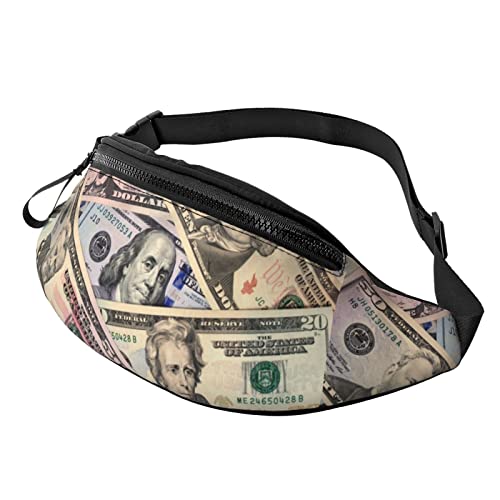 Amerikanische Dollars Symbol der Macht Fanny Pack Umhängetasche Hüfttasche Pack für Männer Frauen. Gürteltasche für Reisen,Spaziergänge,Laufen,Wandern,Angeln. von FJAUOQ