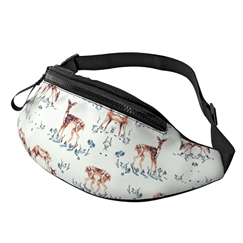 Art Fawn Hüfttasche für Herren und Damen, Verstellbarer Gürtel, Sporttasche für Outdoor-Sport, Reisen und Radfahren, Fahrradtasche, Schulterrucksack von FJAUOQ