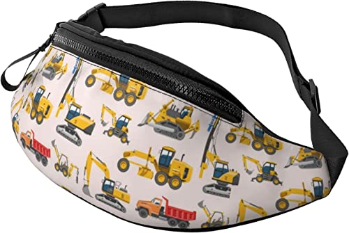 Bagger-Bauauto-Gürteltasche, modische Hüfttasche, verstellbare Hüftgürteltasche für Männer und Frauen von FJAUOQ