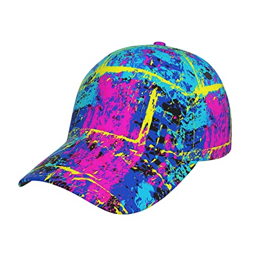Bunte Graffiti 2 Baseball Cap Dad Hat Trucker Hat Damen Herren Snapback Verstellbarer Modischer Trendiger Hip Hop Hat Low Profile von FJAUOQ