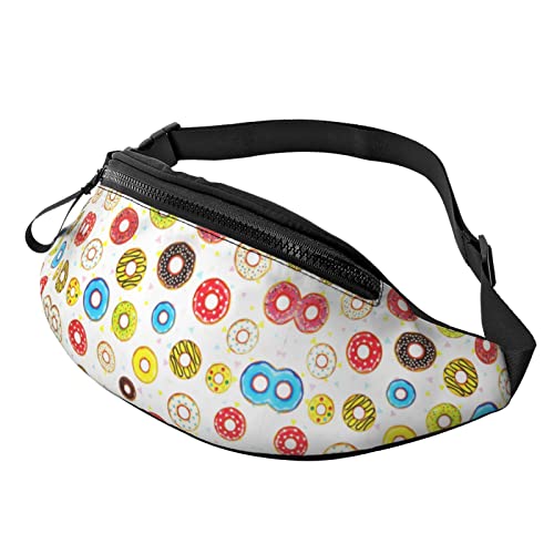 Cartoon Donut Hüfttasche Taschen Männer & Frauen Verstellbarer Gürtel Sporttasche für Outdoor-Sport, Reisen und Radfahren Radfahren Tasche Schulterrucksack von FJAUOQ