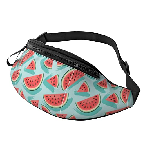 Cartoon Obst Wassermelone Hüfttasche Taschen Männer & Frauen Verstellbarer Gürtel Sporttasche für Outdoor-Sport, Reisen und Radfahren Radfahren Tasche Schulterrucksack von FJAUOQ