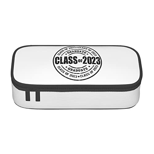 FJAUOQ 2023 Senior Class of 2023 Graduation Pencil Case, Triangle Large Capacity Pencil Pouch Pen Bag Small Cosmetic Bag for Women Men, Schwarz , Einheitsgröße, federmäppchen von FJAUOQ
