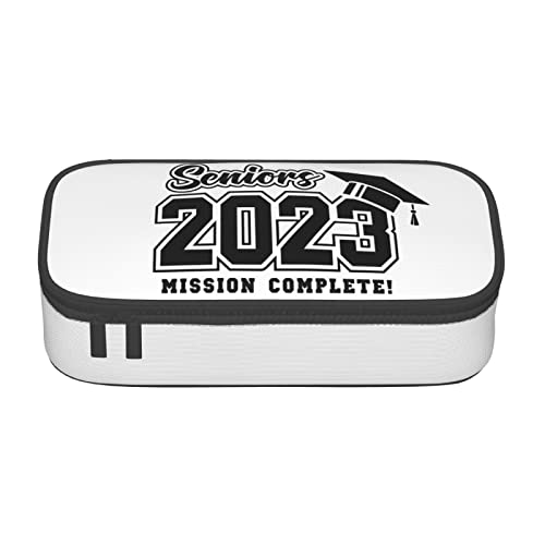 FJAUOQ 2023 Senior Class of 2023 Graduation Pencil Case, Triangle Large Capacity Pencil Pouch Pen Bag Small Cosmetic Bag for Women Men, Schwarz , Einheitsgröße, federmäppchen von FJAUOQ