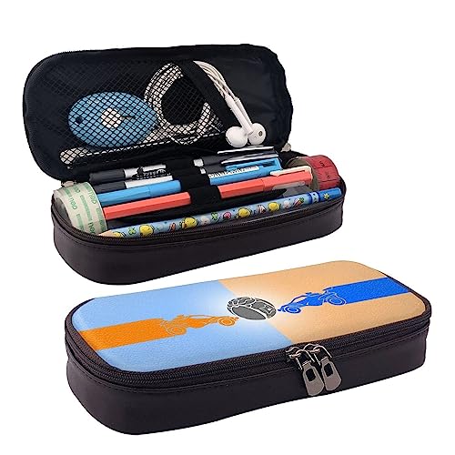 FJAUOQ Federmäppchen, große Kapazität, Leder-Bleistifttasche, niedliche Musiknoten, Make-up-Tasche für Damen und Herren, Cooles Auto, Einheitsgröße, Federmäppchen FJAUOQ Federmäppchen, große Kapazität, Leder-Bleistifttasche, niedliche Musiknoten, Make-up-Tasche für Damen und Herren, Cooles Auto, Einheitsgröße, Federmäppchen von FJAUOQ
