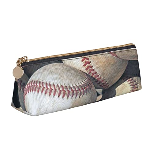 FJAUOQ Federmäppchen Baseball Pencil Case with Zipper Durable Portable Pen Pouch Office Storage Bag Travel Toiletry Holder for Women Men von FJAUOQ