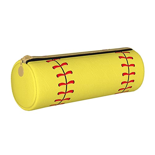 FJAUOQ Federmäppchen Baseball Print Pencil Case with Zipper Durable Portable Pen Pouch Office Storage Bag Travel Toiletry Holder for Women Men von FJAUOQ