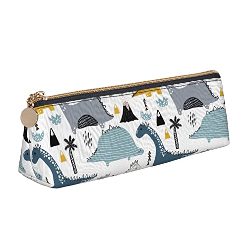 FJAUOQ Federmäppchen Cute Animals Dinosaur Pencil Case with Zipper Durable Portable Pen Pouch Office Storage Bag Travel Toiletry Holder for Women Men von FJAUOQ