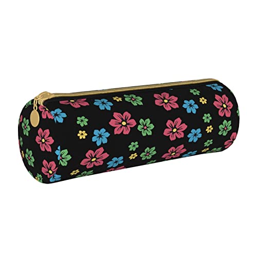 FJAUOQ Federmäppchen Cute Flowers Pencil Case with Zipper Durable Portable Pen Pouch Office Storage Bag Travel Toiletry Holder for Women Men von FJAUOQ